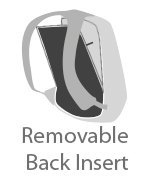 Removable back insert